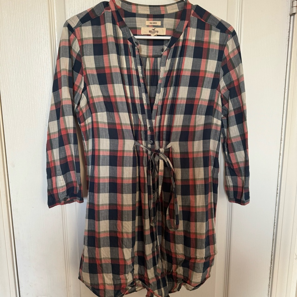 Women’s Hollister Flannel Shirt Blouse Size Large